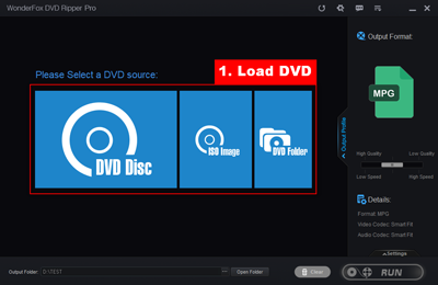 Step 1, Load DVD Source