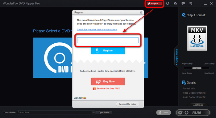 4 steps to register wonderfox dvd ripper