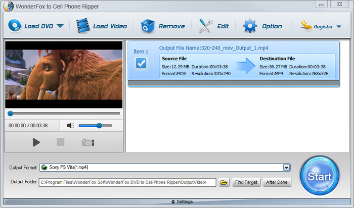 WonderFox DVD to Cell Phone Ripper 1.1