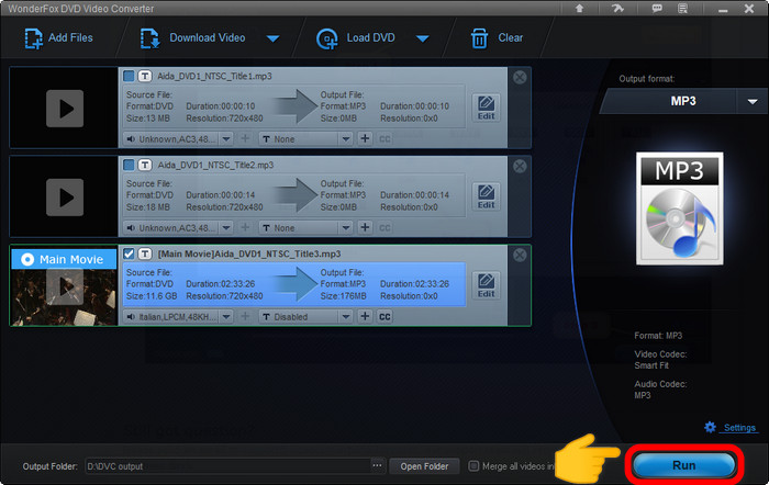 Convert DVD to audio