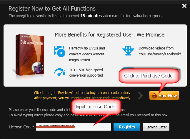 Input License Code