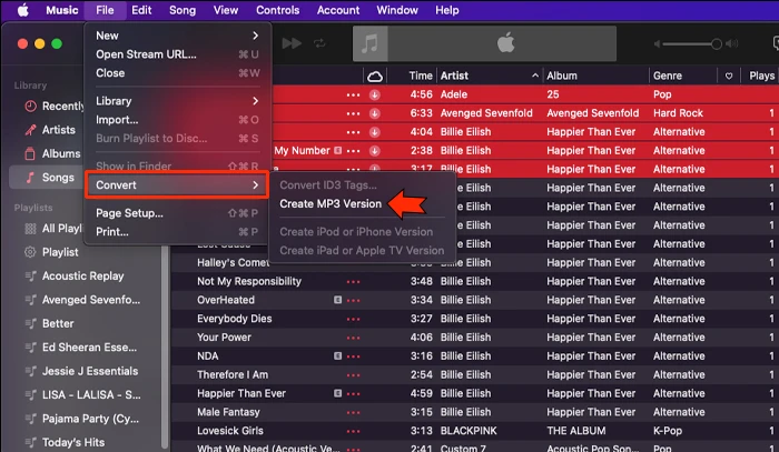 Reduce M4A Files Size Using iTunes or Apple Music App on Mac