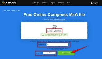 Online M4A File Size Reducer