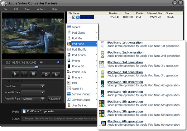 Free Apple Video Converter Factory