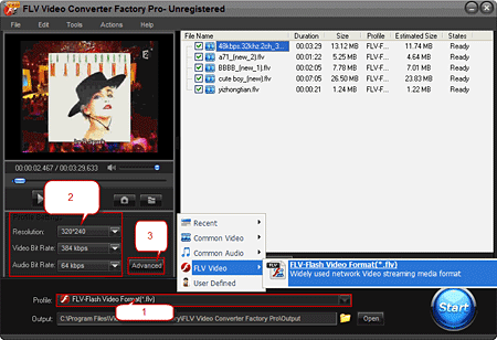 choose output format