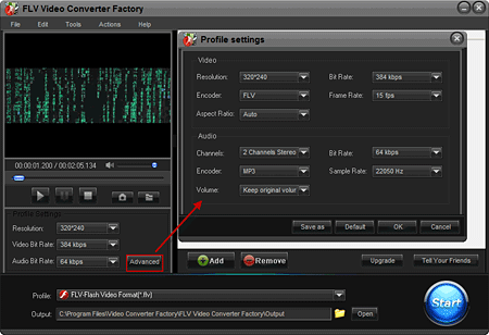 advanced profiles settings