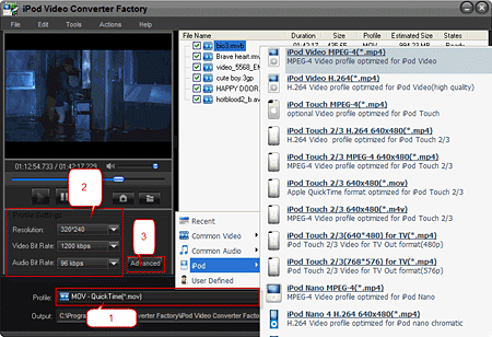 select output profile