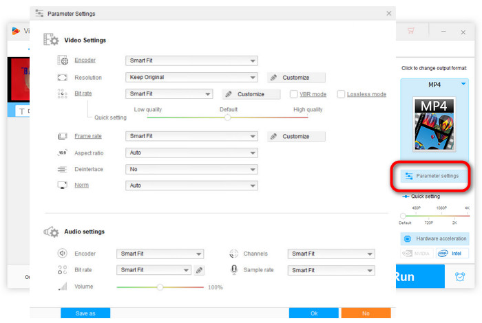 Optimal Conversion Settings