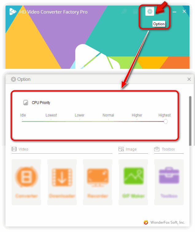 Speed up by cpu and gpu setting