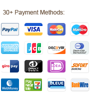 30+ Payment modes supported