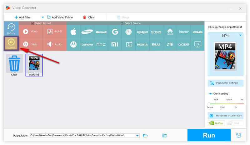 Save parameters as a template