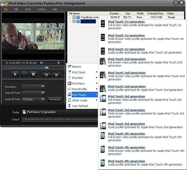iPod Video Converter Factory Pro