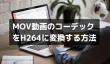 MOV動画のコーデックをH264に変換