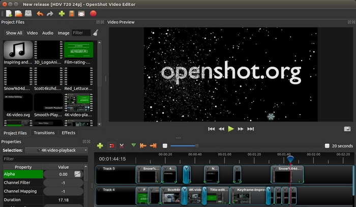 OpenShot 動画の明るさを調整する方法