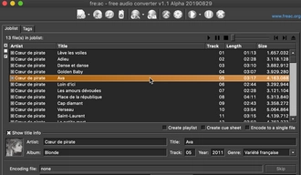 パソコンで音楽ファイルの形式を変更 fre:ac