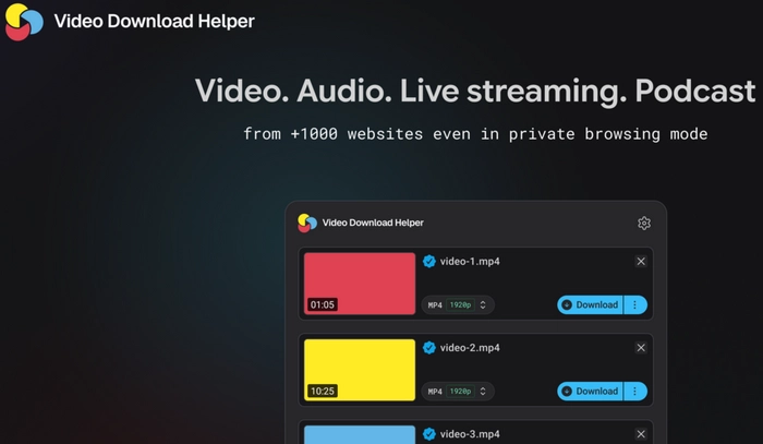無料で使える動画保存・変換ソフト Video DownloadHelper