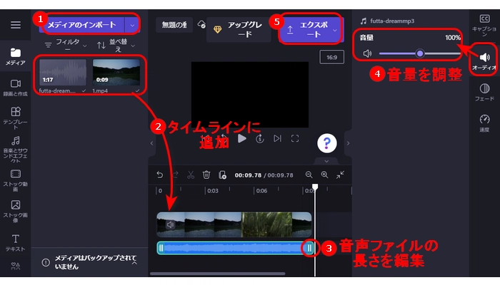 Clipchampで動画に音楽を追加する方法