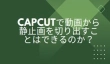 CapCutで動画から静止画を切り出す