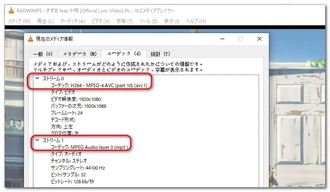 コーデックチェッカー VLC