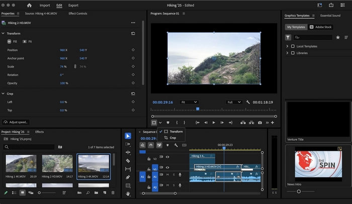 縦動画を横動画に変換 Adobe Premiere Pro