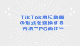 TikTok用に動画の形式を変換する方法「PC向け」