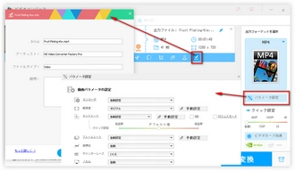 CPIファイルを再生・MP4に変換 設定