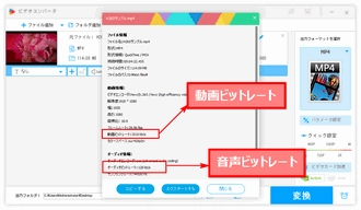 MP4ビットレート確認