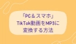 TikTok動画をMP3に変換