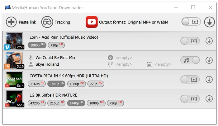 MediaHuman YouTube DownloaderでYouTube MusicからMP3音楽をダウンロード