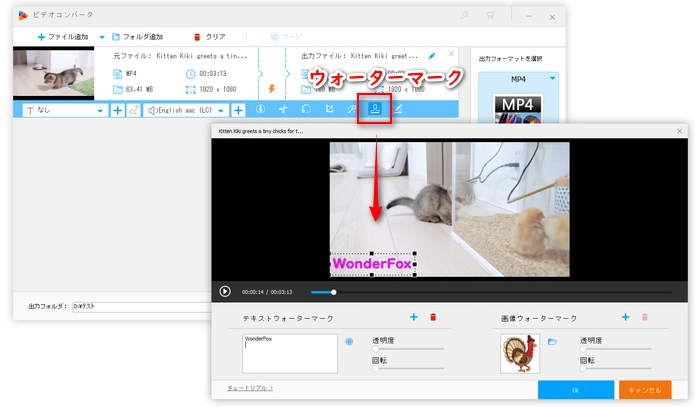 TikTok動画に透かしを追加する