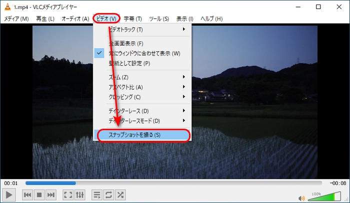 VLCで動画から画像を切り出す方法