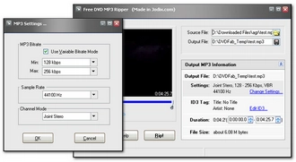 DVDから音楽だけを取り出す Free DVD MP3 Ripper