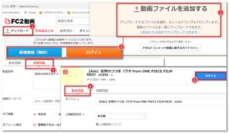 FC2に動画をアップロード