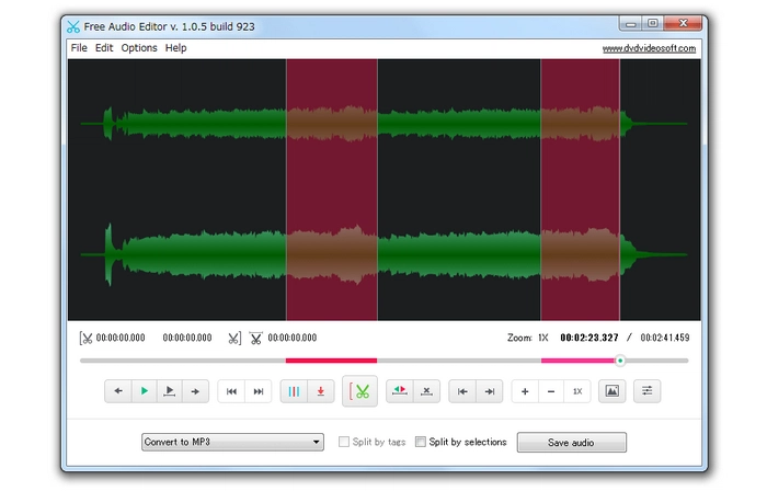 Windows向けの無料音楽編集ソフト「Free Audio Editor」