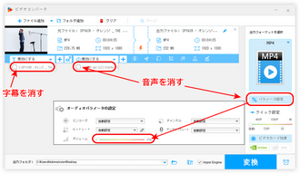 動画から不要な字幕や音声を消す