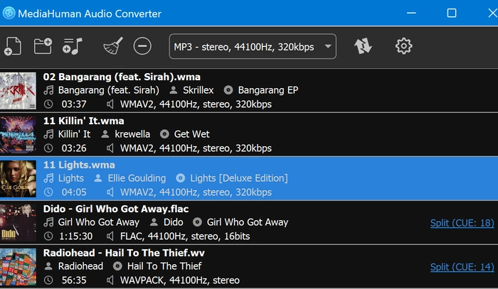 サンプリングレートの変換 MediaHuman Audio Converter