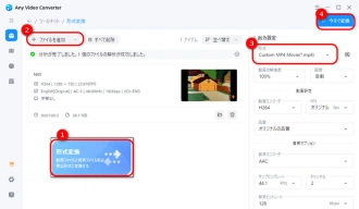 TS MP4変換フリーソフト８．Any Video Converterフリー版