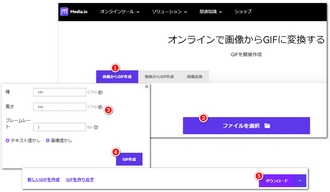 1枚の画像からGIF Media.io
