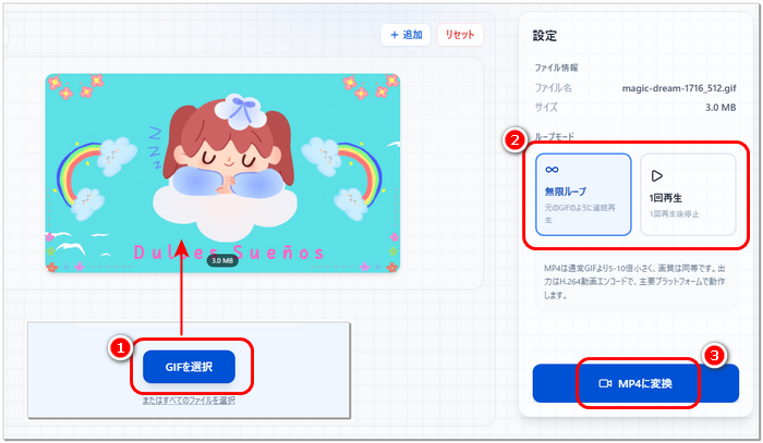 BulkPicToolsでGIFを動画に変換する