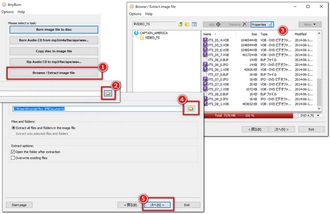 AnyBurnでISOファイルを展開