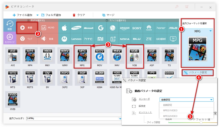 MKVをMPEG/MPGに変換 MPEG-2