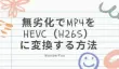 MP4をHEVC（H265）に変換