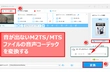 AVCHD規格のM2TS/MTSファイルの音が出ない原因と対策