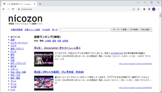 利用できないニコニコ動画ダウンロードサイトその1～nicozon