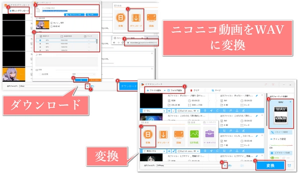 ニコニコ動画・音源をWAVに変換・ダウンロード