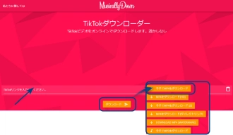 TikTok保存サイトーMusicaldown