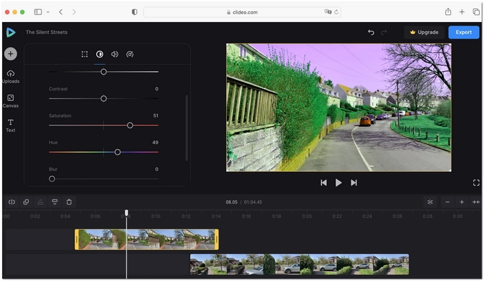 MP4とMP3を結合 Clideo