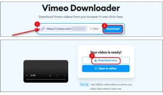 Vimeoダウンロードサイト４．VEED.IO