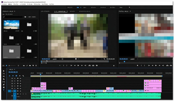 PCでOsmo Actionからの動画を編集 Adobe Premiere Pro