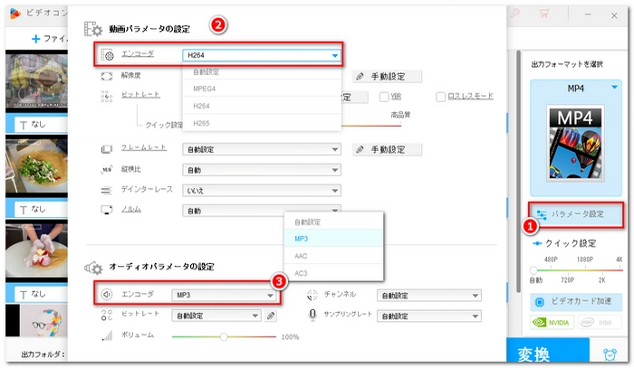 クイックタイムプレイヤー再生できない パラメータ